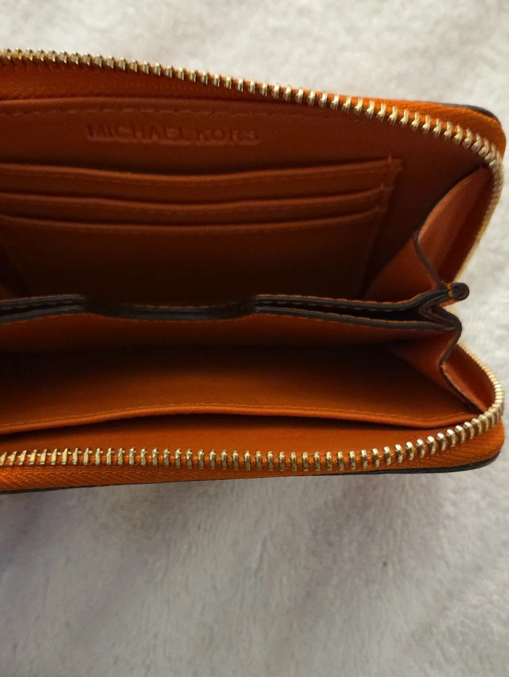 MICHAEL KORS Orange Wristlet Wallet
